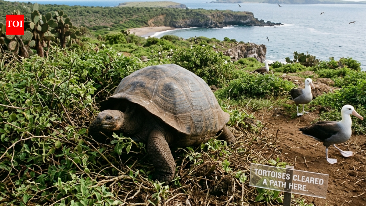 In the 1970s, just 14 giant tortoises remained on Española; now 3,000 are restoring vegetation and bringing albatrosses back to nesting grounds |