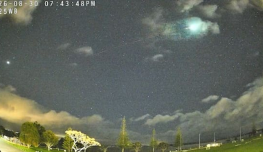 Watch: Bright green fireball lights up skies across North Island