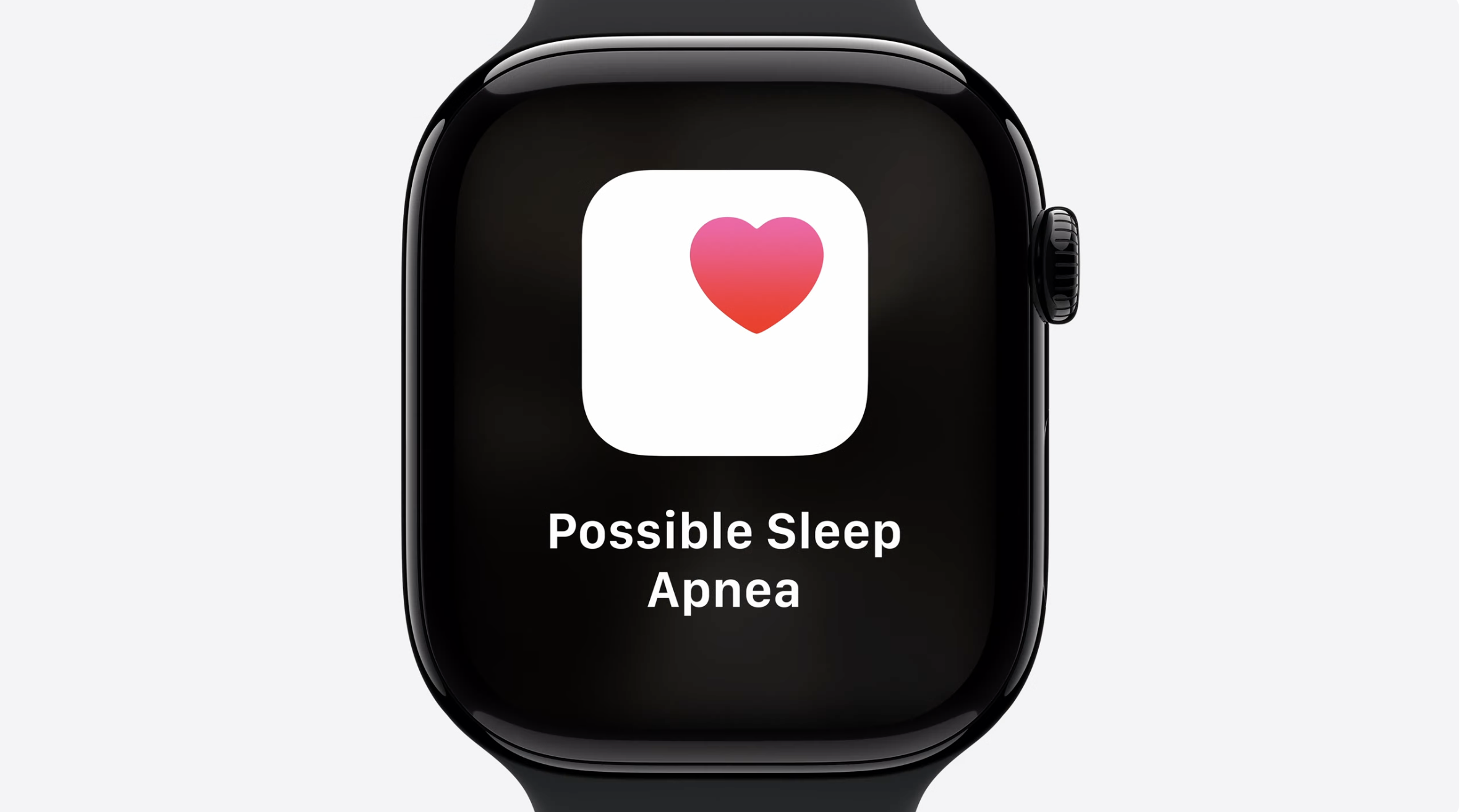 An Apple Watch showing a sleep apnea notification.