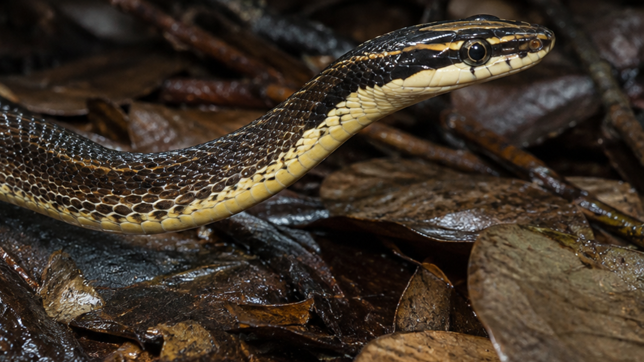Image: AI Generated 2. Dipsas albifrons (Sauvage's snail-eating snake)