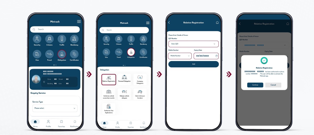 MoI explains how Metrash users can authorize relatives to activate app