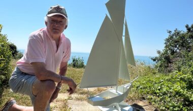 Famous yacht Tally Ho sculpture installed on the Isle of Wight