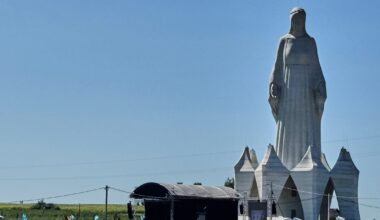 Giant 180-foot statue of the Virgin Mary is inaugurated in a small Polish village
