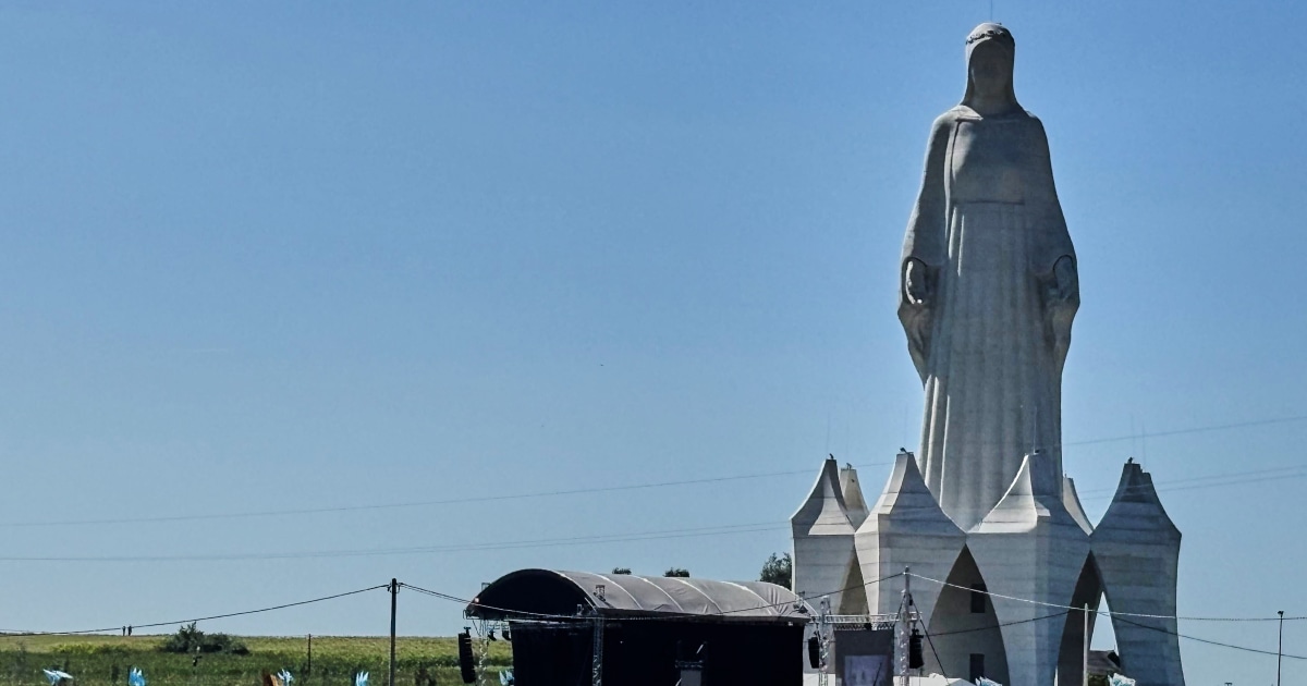 Giant 180-foot statue of the Virgin Mary is inaugurated in a small Polish village