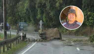 State Highway 35 to close overnight after rockfall near Gisborne