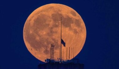 PHOTOS: Moon appears orange due to partial lunar eclipse
