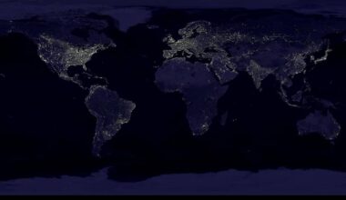 A composite view of Earth at night, built from hundreds of satellite images, the same kind of vantage point that shows just how much of the planet's dark has already been claimed by artificial light, before a single space mirror ever launches (Credit : NASA)