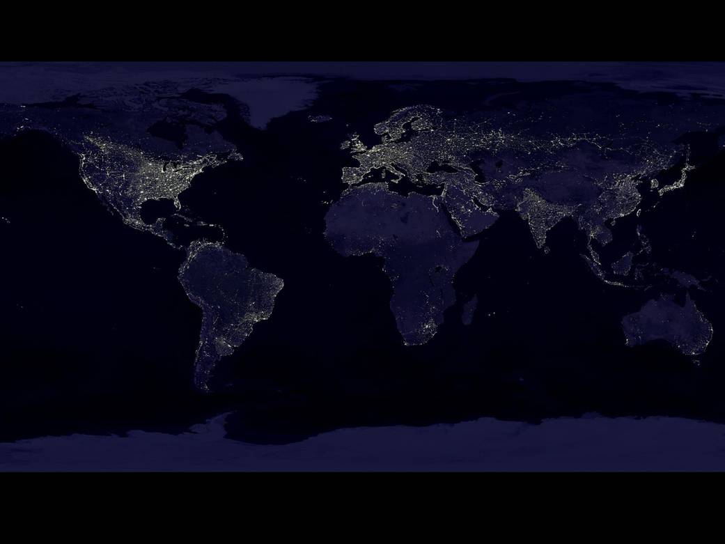 A composite view of Earth at night, built from hundreds of satellite images, the same kind of vantage point that shows just how much of the planet's dark has already been claimed by artificial light, before a single space mirror ever launches (Credit : NASA)