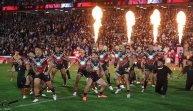 Warriors perform historic Ngā Tamatoa haka before Panthers clash