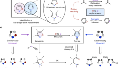 Synthesis of pyrroles from isoxazoles by an O-to-C skeletal edit