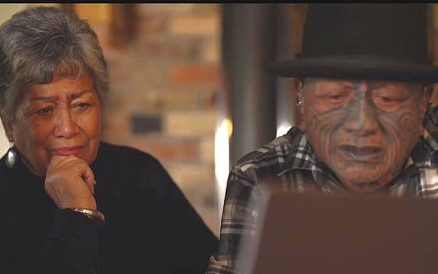 Harata Day (Te Māhurehure. Ngāi Tūhoe) and Tame Iti Te Māhurehure. Ngāi Tūhoe) instigators of the occupation of Taiarahia