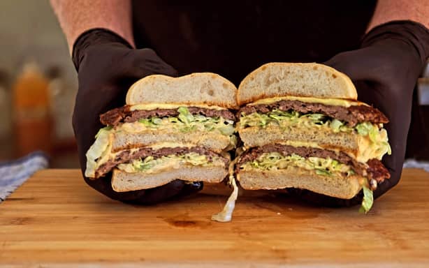Chops Big Mac, the burger that caught the attention of the lawyers for McDonald's.