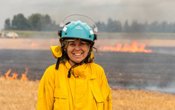 Shana Gross - a fire scientist with the Bioeconomy Science Institute