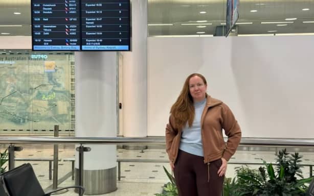 Harriett Moore finally arrived home in Sydney last night. (Supplied)