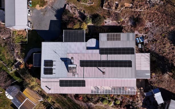 Adrian Goodfellow says some of the solar panels were installed on the wrong part of his roof.