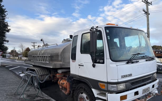 A water truck in Ohakune supplying drinking water, Sunday 9 August 2026.