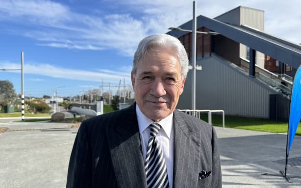 Rail Minister Winston Peters at the opening of the new Drury station.