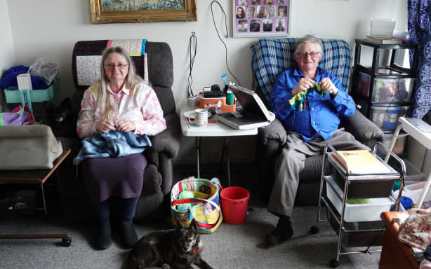Edith and Mike Gilligan in their happy place.