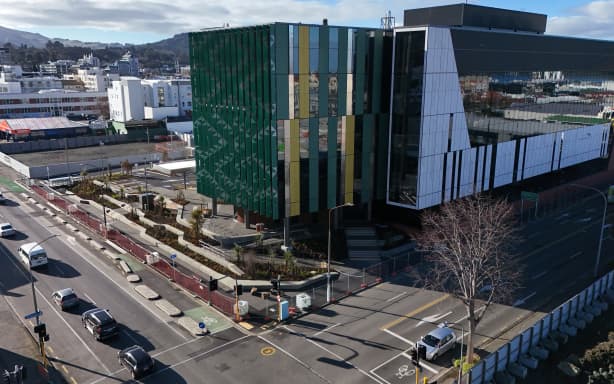 The new Dunedin Hospital outpatient building will be opened to the public in October. Photo: Supplied/Health New Zealand