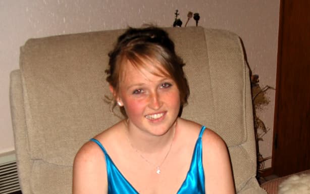 Erica Hume in her Year 12 ball dress, taken several years before she died by suicide at Palmerston North Hospital aged 21.