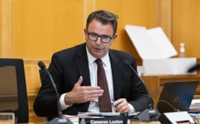 National Party MP Cameron Brewer in select committee.