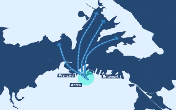A visualisation of Waka Kotahi's proposed Auckland habour crossings.