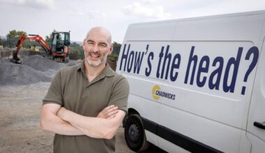 Richie Sadlier promoting the How's the Head? campaign, aimed at raising awareness of mental health among tradespeople and those in the broader construction industry