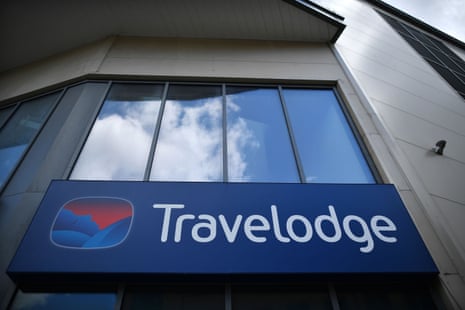 A Travelodge hotel is pictured in Redhill, south-east of London.