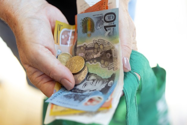 GEN23, Generic, cash payments, shopping, cost of living, wages, withdrawal, atm, armaguard, groceries, in Sydney on April 1, 2024.