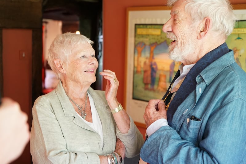 Tea with Judi Dench Featuring Sir Ian McKellen. Photograph: Sky
