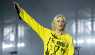 Emily Armstrong of Linkin Park onstage in 2026