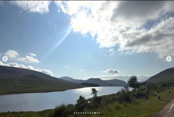 The photo overlooking Loch Droma on Meghan Markle's Instagram The photo overlooking Loch Droma on Meghan Markle's Instagram