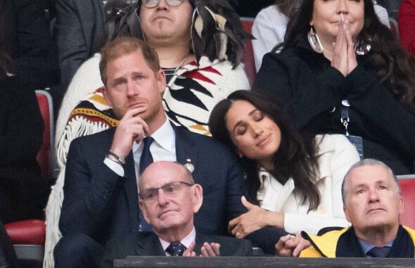 Meghan Markle rests her head on her husband's shoulder during the opening ceremony of the 2025 Invictus Games Meghan Markle rests her head on her husband's shoulder during the opening ceremony of the 2025 Invictus Games