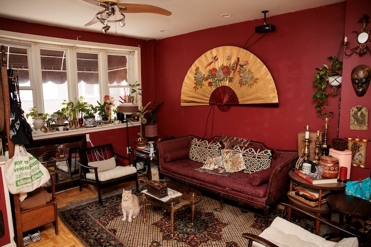 Maropis knew her mahogany and silk couch would fit perfectly in the living room. 