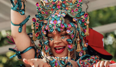 Rihanna returns to Barbados' Crop Over festival in dazzling carnival costume