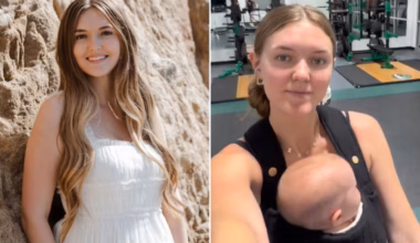 Angela Holm’s late-night gym session with baby sparks debate