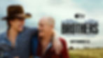 Two smiling men in cowboy and red shirts embrace in a field; Apple TV Brothers poster with Matthew McConaughey, Woody Harrelson, Sept 23