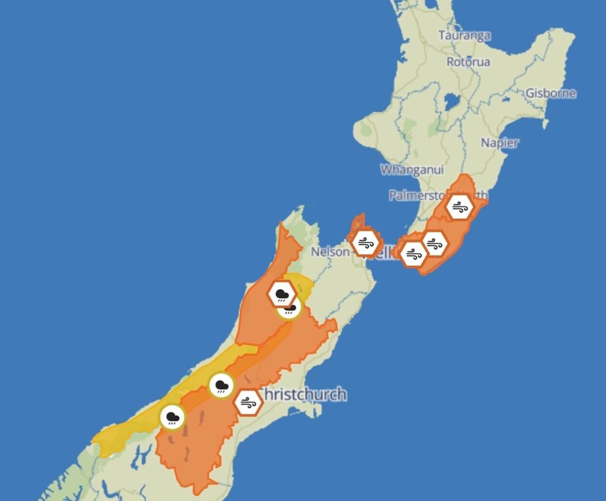 Heavy rain, 120kmh gales and snow to hit as wild weekend weather arrives - Stuff