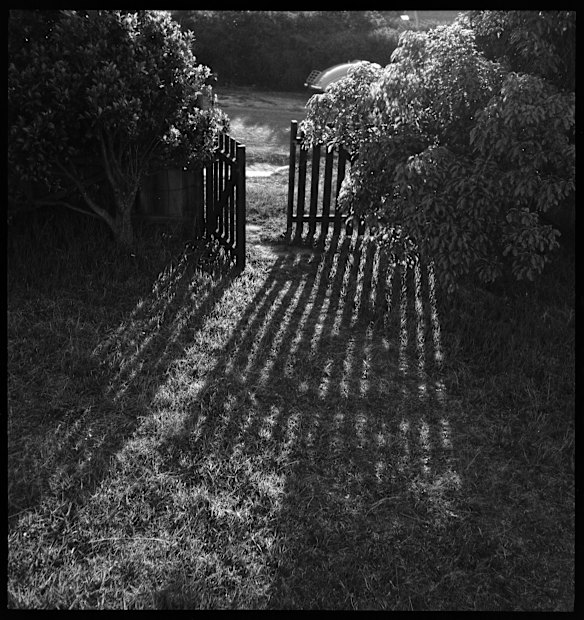The exhibition starts with this image of a gate opening at a Newport beach holiday house in 1936. 