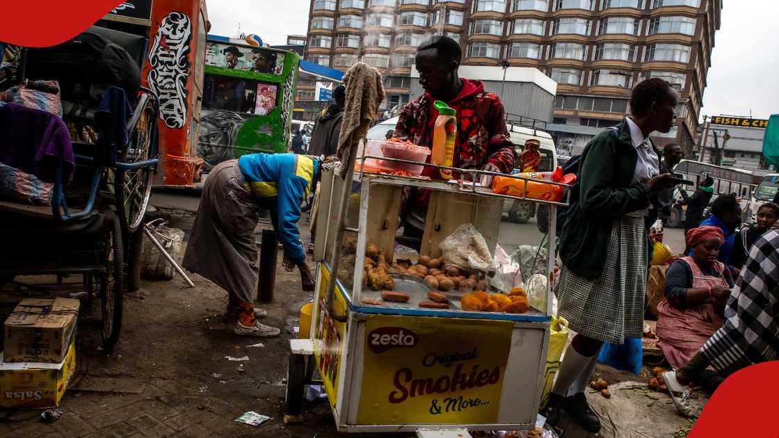 a smokie seller