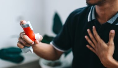Patient undergoing spirometry during a hospital asthma case-finding and awareness campaign.