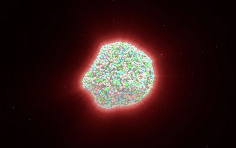 Artist’s Impression of Quark–Gluon Plasma Formation