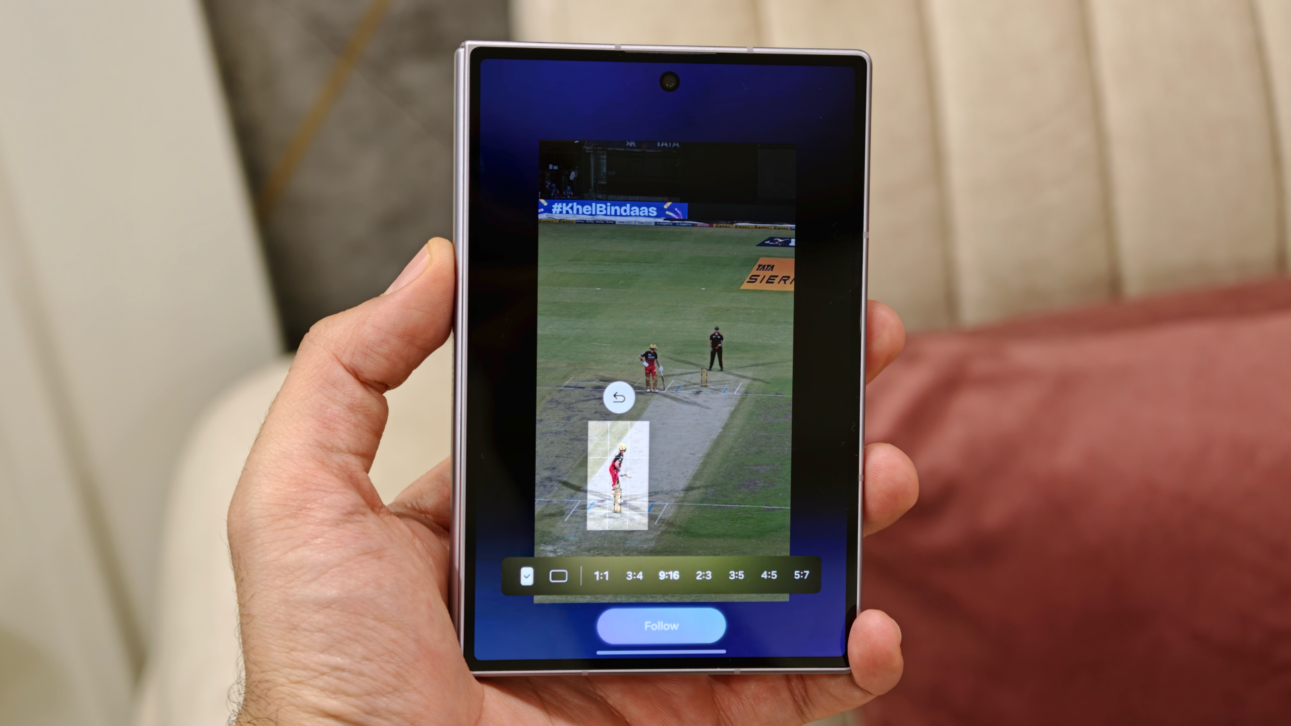 Using the My FanCam feature on Samsung Galaxy Z Fold 8