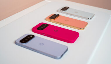 A row of Pixel 11 models