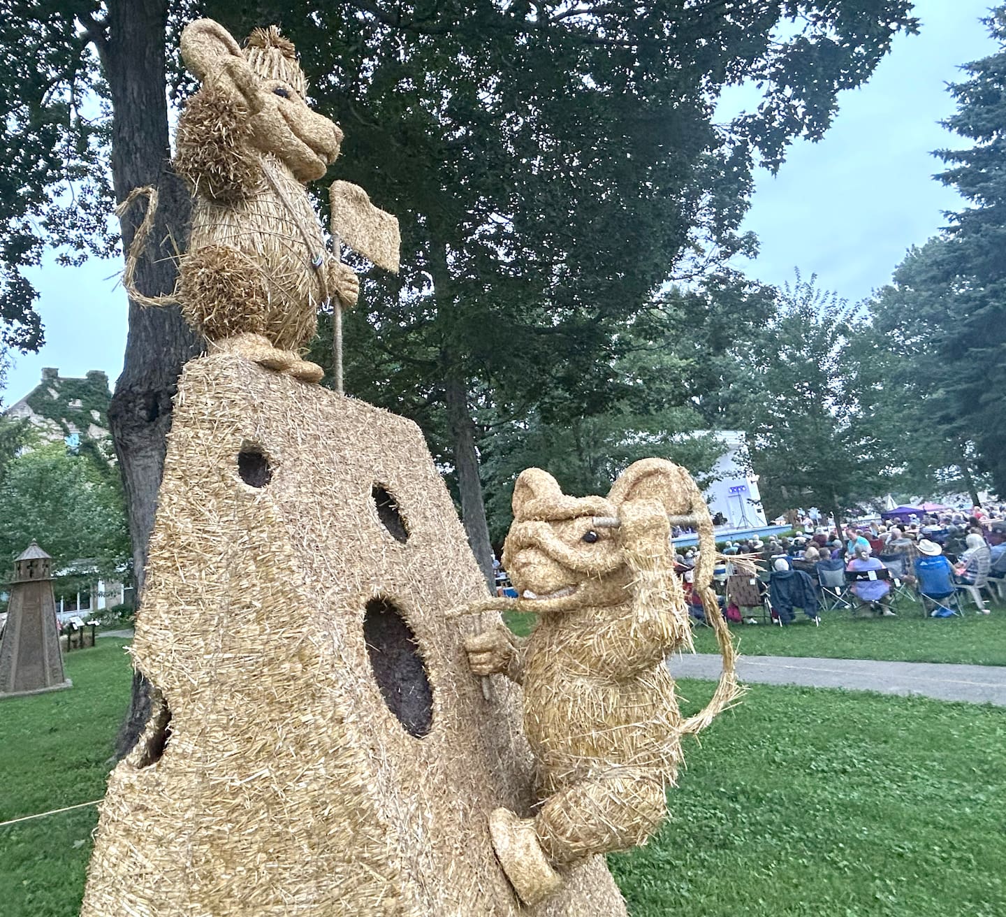 “Mt. Cheddarest” (in the Swiss Alps”) by Danica and Mark Rogers of Rochelle, is one of five straw sculptures that members of the public can vote on at the U.S. National Straw Sculpting Competition in Mt. Morris. The winners of this year's competition will be announced at the conclusion of StrawFest 2026 on Saturday, Aug. 22, 2026.