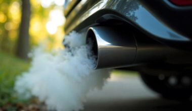 Car Exhaust Pipe Emitting Smoke