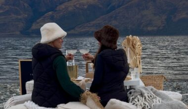 Paige Hareb proposes to Cait Scullin beneath two rainbows in Queenstown