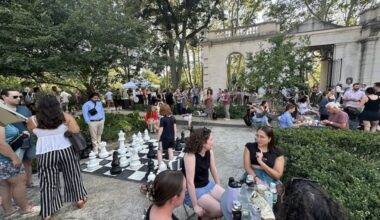 At one of the Friday evening gatherings at the Rodin Museum on the Ben Franklin Parkway, July 31, 2026.