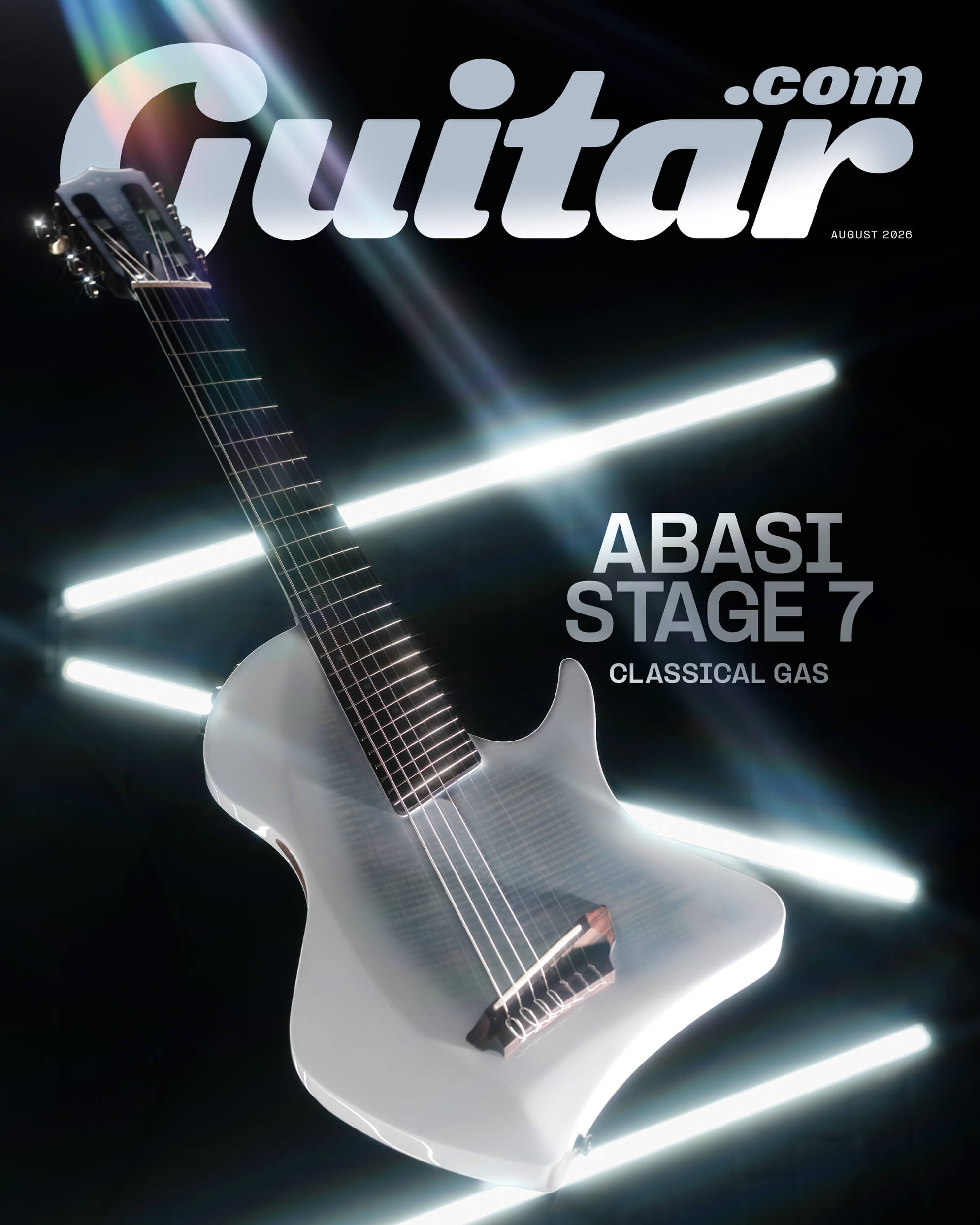 The Abasi Stage 7 on the Guitar.com Cover (2026), photo by Rachel Billings