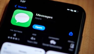 The Apple Messages app in the Apple App Store on a smartphone